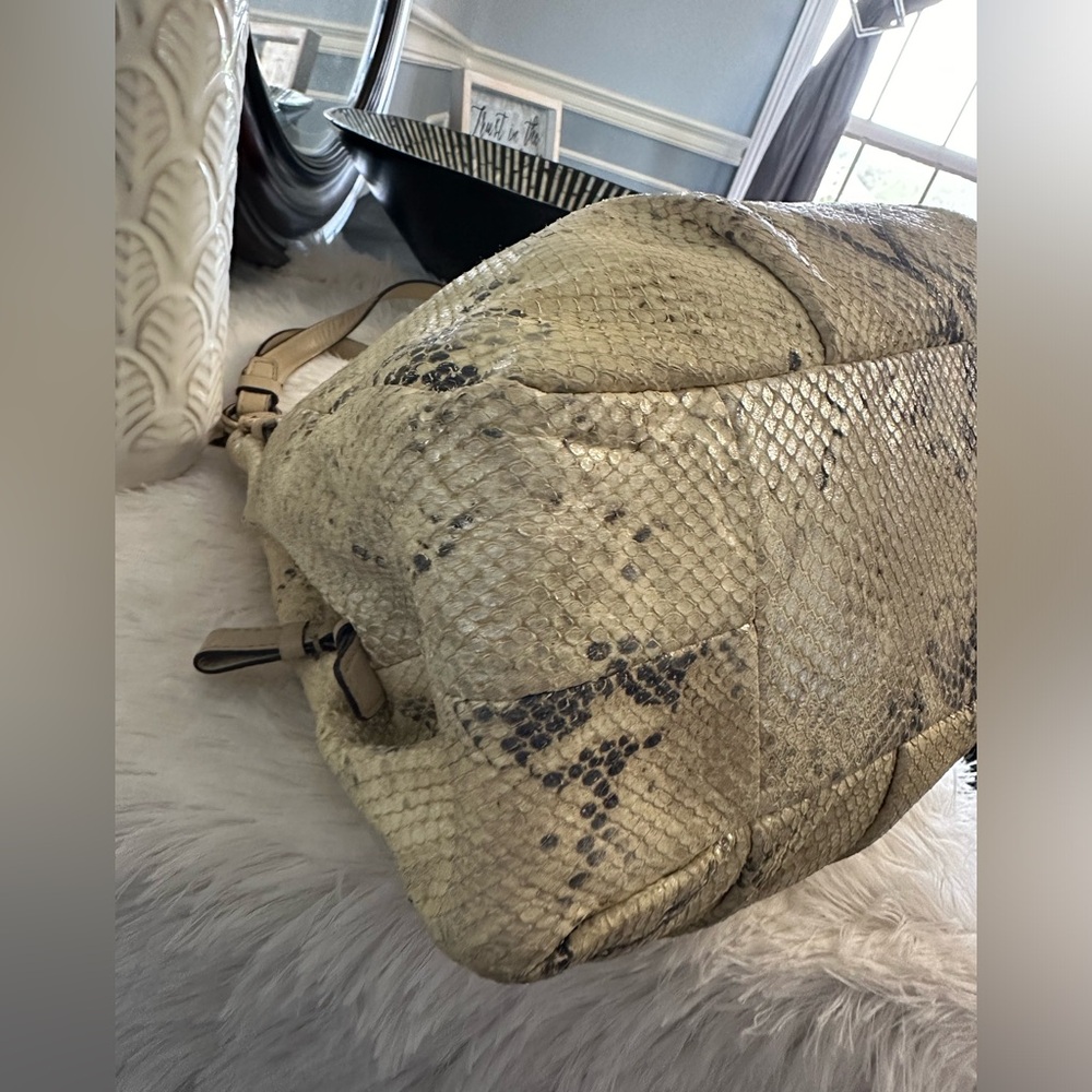 Euc Coach Madison Python Embossed Maggie Shoulder… - image 8